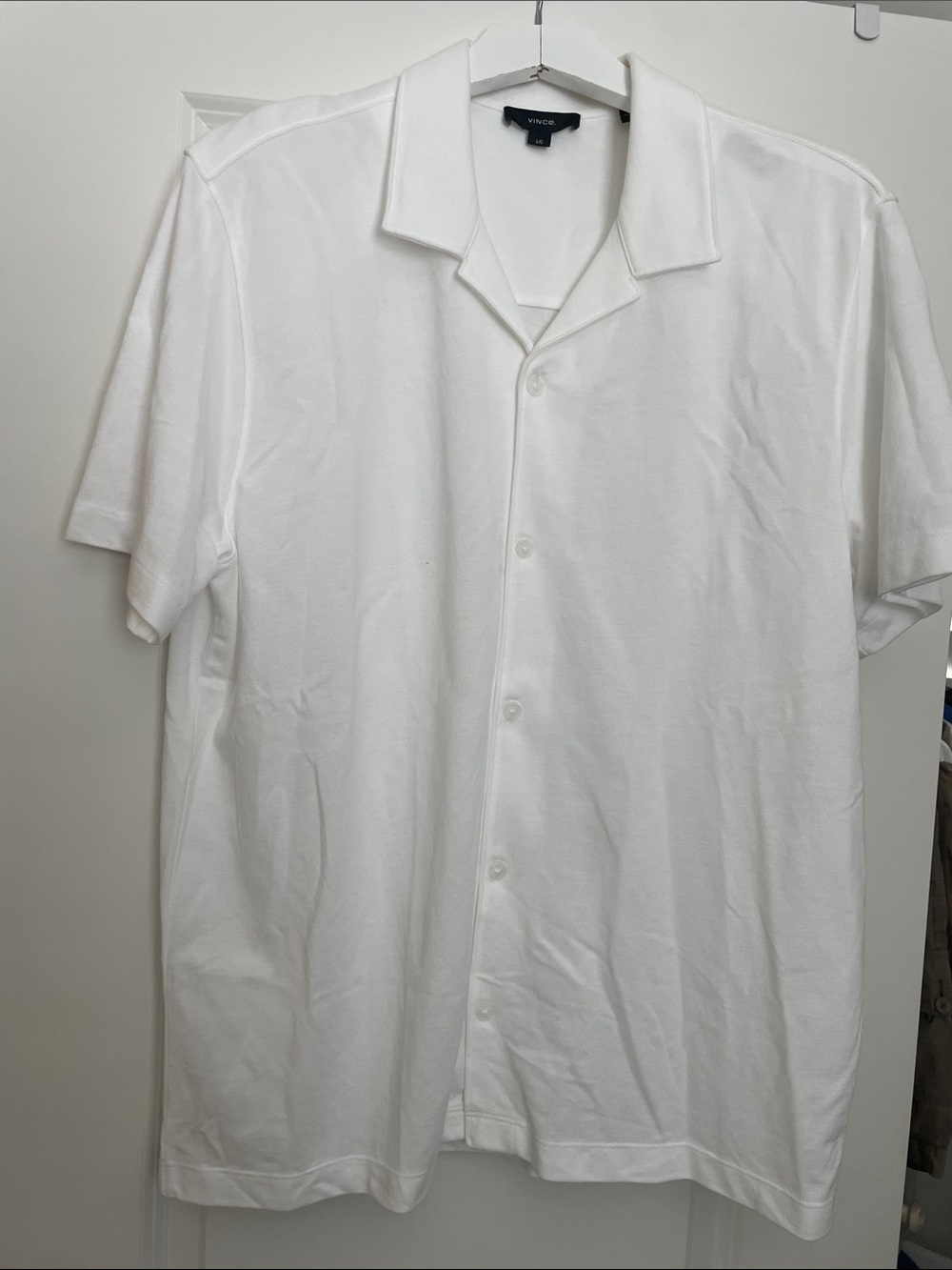 Vince White Short-Sleeve Camp Collar Button-Front Shirt